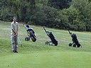 Pavel ustr promuje dlouh birdie pat na estm greenu., Foto: David Jirk