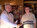 Ceny vtzm pedval prezident GC Mlad Buky Ji Grund. Tet msto mezi estnctiletmi hri vybojoval Jan Mocl., Foto: Pavel Eli