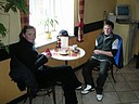 Ka Rybov a Sva Bma se po peruen turnaje su v restauraci.