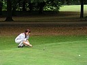 Jana Palatkov promuje pat na greenu tet jamky., Foto: David Jirk
