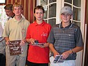 Vítězové turnaje v kategorii ZK do 16 let, zleva Karel Dyntar (GCHK), Lukáš Makovský (GCPA) a Pavel Balada (GCHK)., Foto: David Jirků