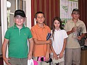 Vítězové Regionální dětské Tour Severovýchod v kat. HCP do 12 let, zleva David Štrouf (GCEP), Petr Dvořák (GCHK), Klára Spilková (GCEP) a Jakub Sýs (GCCSH)., Foto: David Jirků