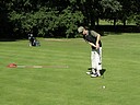 Rudolf Habenicht skruje snadn birdie na jamce .9.