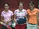 Nejlepší hráčky v kategorii kadetek (zleva): Sandra Loudová, Zuzana Eliášová a Alžběta Kašinová., Foto: David Jirků
