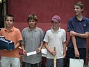 Nejlepší starší žáci (zleva): Petr Dvořák, Radek Šnytr, Ondřej Vanáč a Jan Makovský., Foto: David Jirků