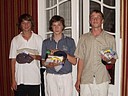 Nejlepší kadeti turnaje v Myštěvsi (zleva): Michal Petráň (GCCSH), Svatopluk Býma (GCHK) a Martin Máslo (GCHA)., Foto: Jiří Balada