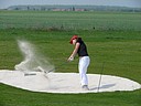 Sylvie Siostrzonková (BGK) se na čtvrté jamce ocitla v písečné pasti., Foto: David Jirků