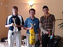Nejlepší hráči, kategorie B. Zleva Tadeáš Sedláček (GC Austerlitz), Daniel Suchan (GK Čechie) a Jan Khýr (PGC Mittal Ostrava)., Foto: David Jirků