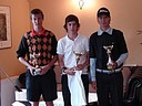 Nejlepší hráči, kategorie C. Zleva Ondřej Lieser (Ypsilon GR Liberec), Jakub Svoboda (GCC Prague) a Vojtěch Dostál (GC Erpet Praha)., Foto: David Jirků