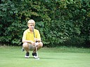 Albert Krištof (GC Pardubice) studuje dráhu svého patu., Foto: David Jirků