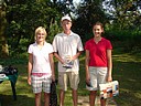 Nejlepší hráči kategorie kadetů a kadetek, zleva Lucie Bičišťová (GC Hradec Králové), Ondřej Škorpa (Nová Amerika CC) a Kristina Hostáková (GC Hradec Králové)., Foto: David Jirků