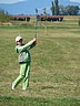 Terezka Chlostov (GC Pardubice) pihrv na green sedm jamky.