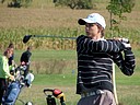 Vladimr Novk (GC Pardubice) po drajvu na jamce .8. , Foto: David Jirk