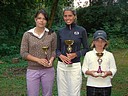 Nejlep hri smen kategorie HCP 37-54, zleva Lucie Maznkov (GC Semily), vtzka Veronika Pzlerov (Park GC Hradec Krlov) a Tereza Vidurov (GC Kuntick Hora)., Foto: David Jirk