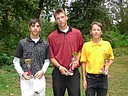 Nejlep hri kategorie kadet, zleva Zdenk Pikryl, vtz Martin Slnsk (oba GC Kuntick Hora) a Jakub Bare (Nov Amerika CC)., Foto: David Jirk