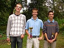Nejlep hri kategorie dorostenc, zleva Jan Makovsk (GC Hradec Krlov), vtz Tom Grtner (GC Semily) a Petr Dvok (GC Hradec Krlov)., Foto: David Jirk