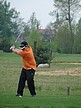 Honza Muk (GC Pardubice) napehuje k odpalu na sedmice.
, Foto: David Jirk