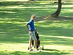 Albert Kritof (GC Pardubice) neme mt na Harrachov patn vzpomnky, vdy tu ped temi lety zahrl hole-in-one., Foto: Zdenk Pikryl