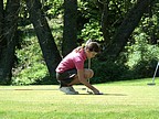 Tereza palovsk (GC Hradec Krlov) umisuje mek na jamkoviti., Foto: Zdenk Pikryl