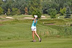 Michaela Chotov (GC Austerlitz) po odpalu na 13. jamce., Foto: David Jirk