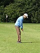 Oldřich Nosek (GCJIC) se chystá k přihrávce do greenu sedmé jamky., Foto: David Jirků