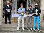 Nejlepší hráči konečného žebříčku DTSV v kategorii dorostenců, zleva Petr Dvořák (GCHKR), Zdeněk Přikryl (GCKUH) a Vladimír Novák (GCPAR)., Foto: Zdeněk Přikryl