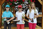 Kategorie Mladší žáci a žákyně, nejlepší hráči DT Severovýchod 2011, zleva Zdeněk Moravec, Marek Matějů, Blanka Marešová., Foto: David Jirků