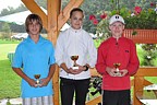 Kategorie Kadeti a kadetky, nejlepší hráči turnaje, zleva Jiří Lunka, Katka Brychová, Tomáš Švarc., Foto: David Jirků