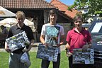 Nejlepší hráči dorostenecké kategorie, zleva Petr Tobiáš (GCPDY), Jakub Bareš (GCHKR) a Jan Baer (GCHKR), Foto: Jiří Hloušek